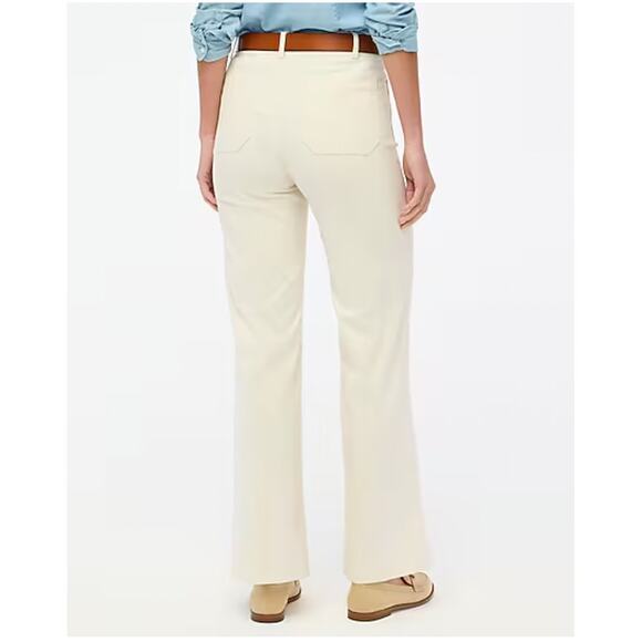 J. Crew Lizzie High Rise Wide Leg Patch Pocket Natural Cream Pants 32 waist - Picture 3 of 12